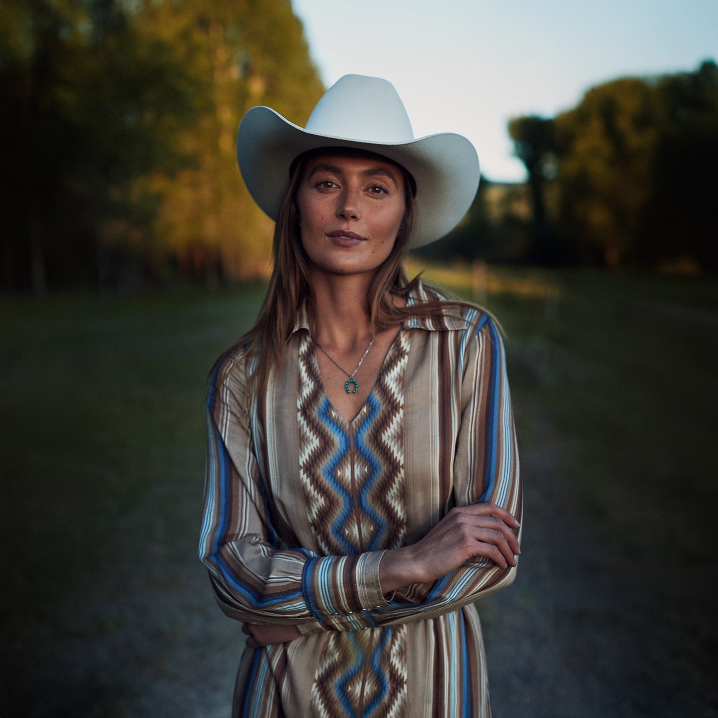 Sand Serape Print Dress | Stetson Tan