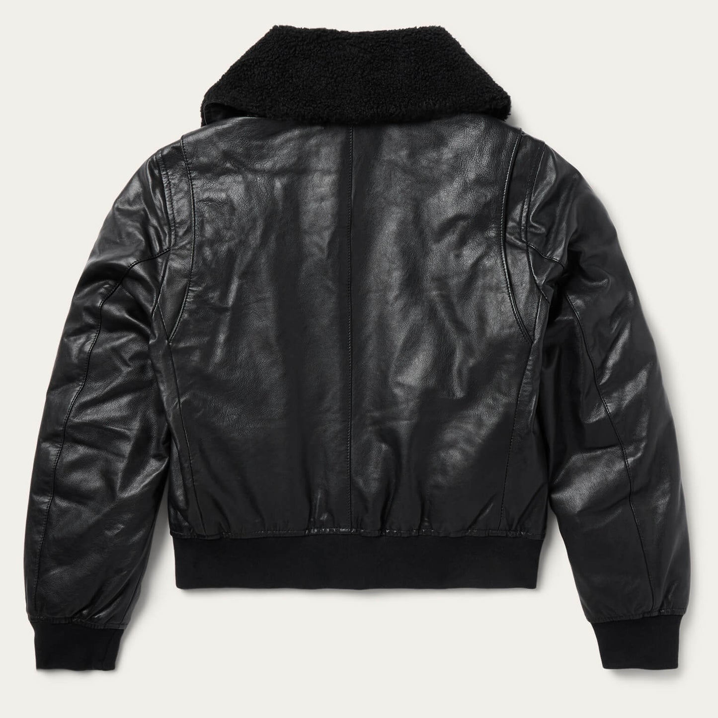 Leather Bomber Jacket | Stetson Black