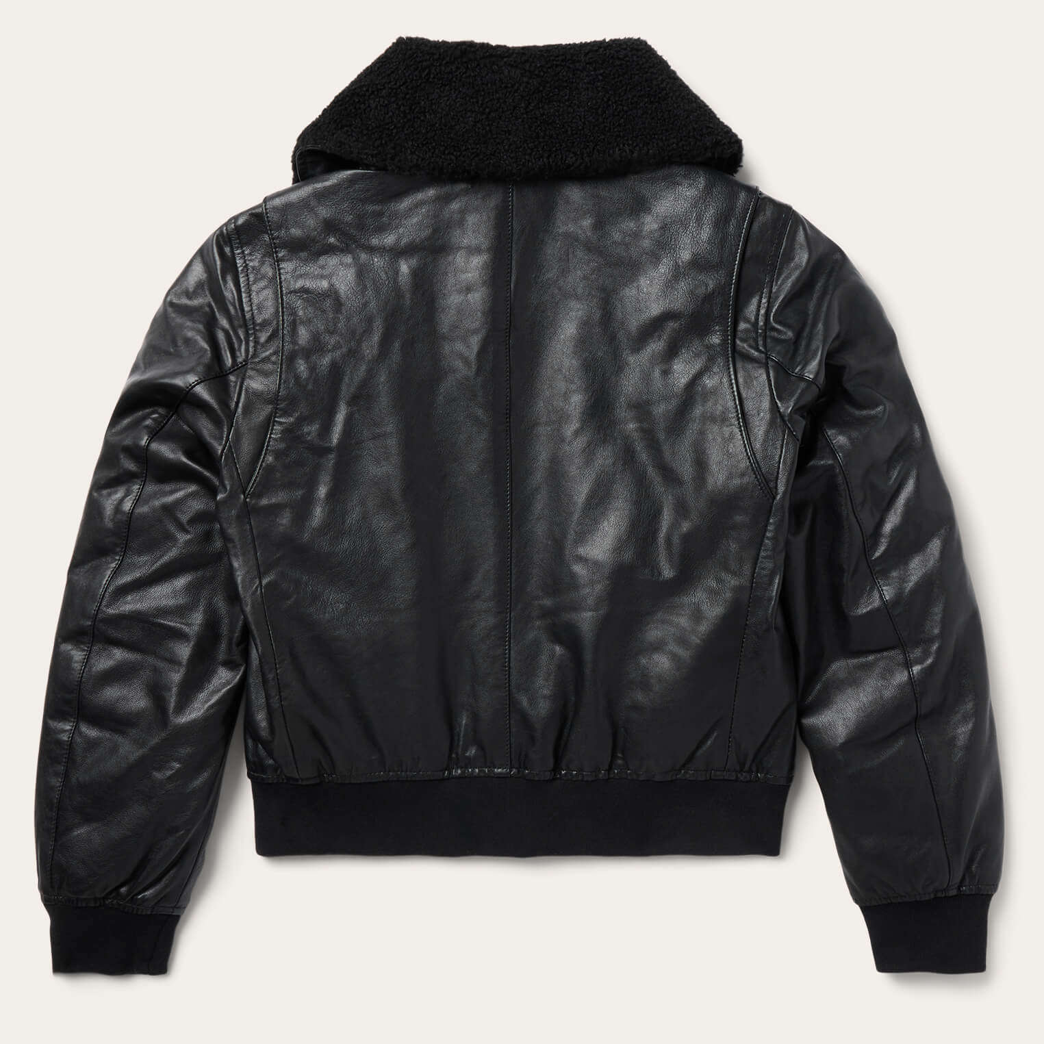 Leather Bomber Jacket | Stetson Black