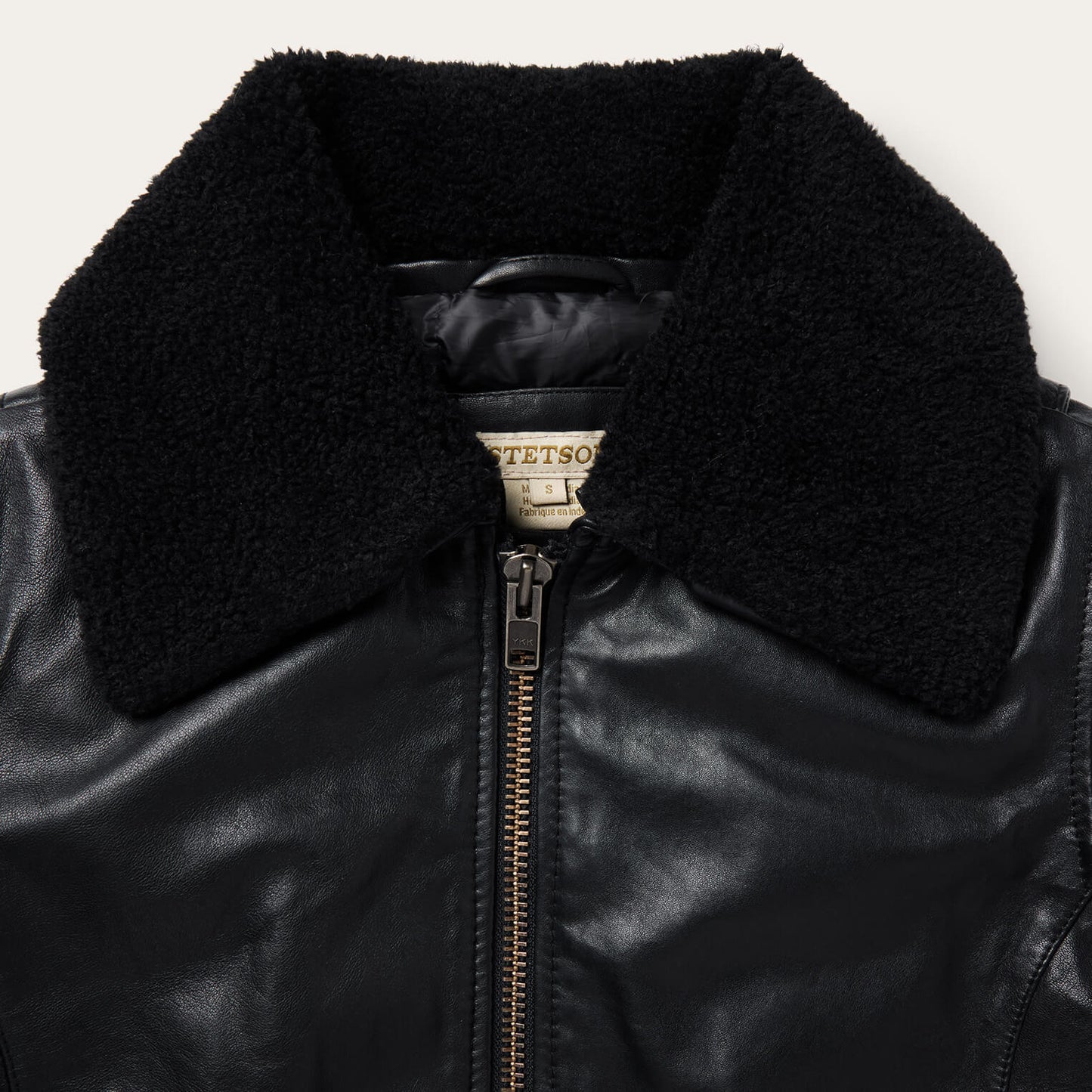 Leather Bomber Jacket | Stetson Black