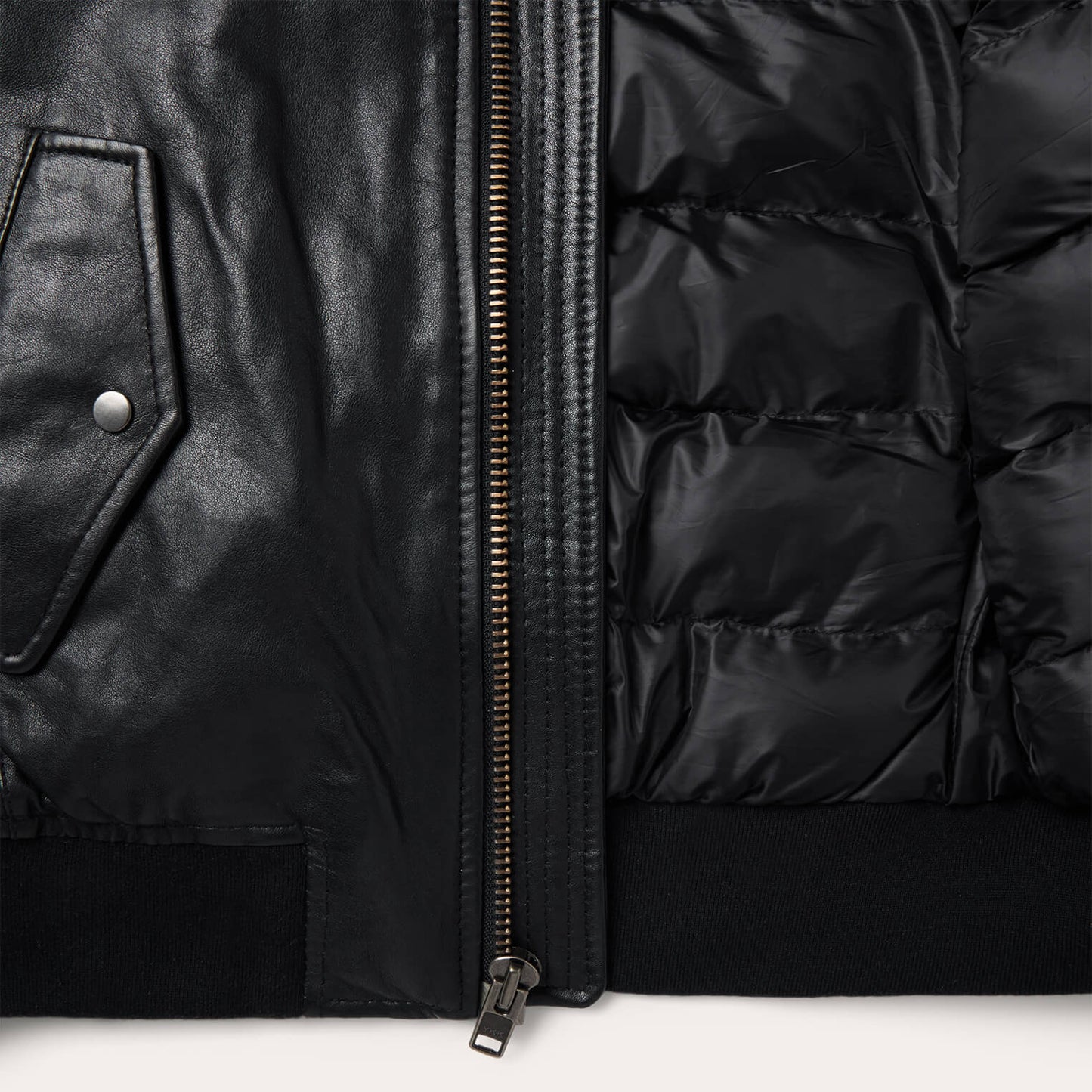 Leather Bomber Jacket | Stetson Black