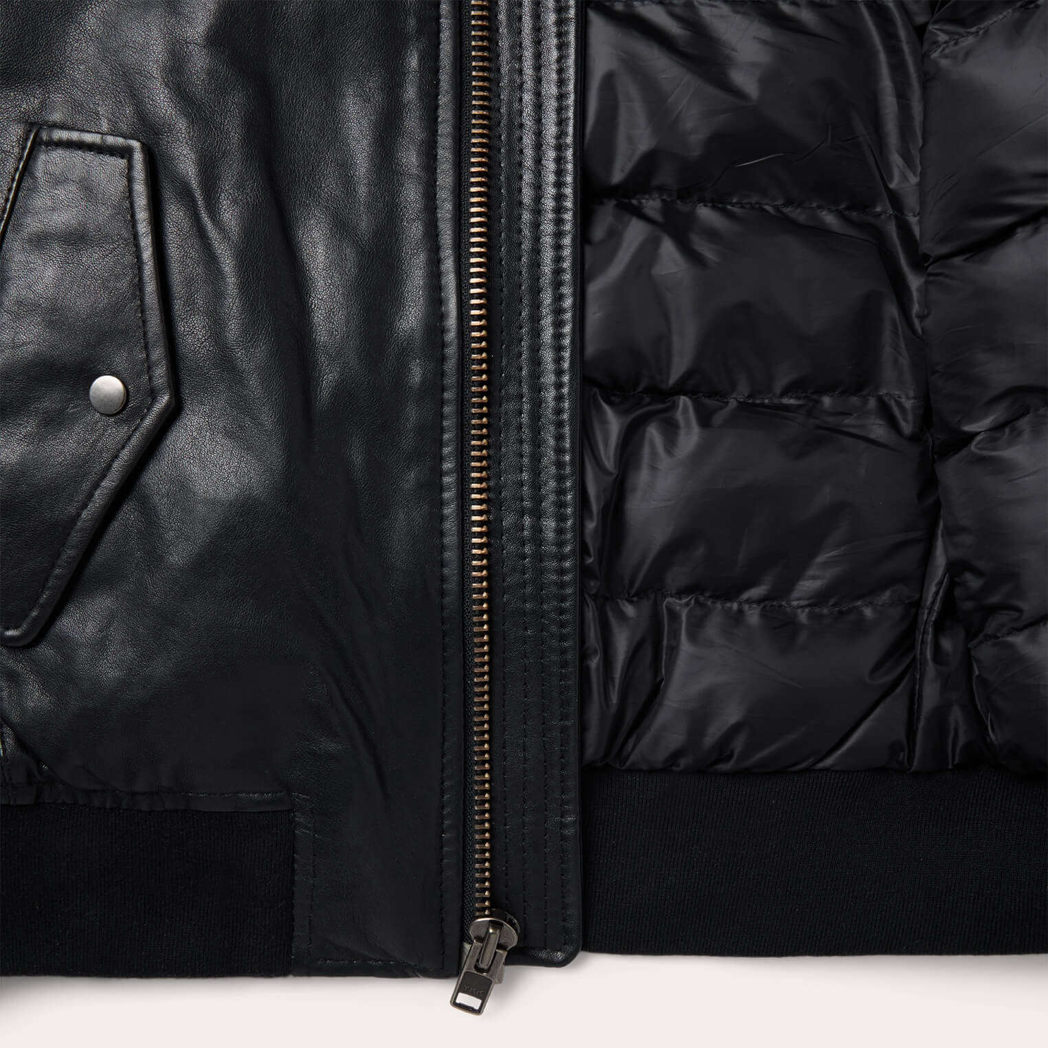 Leather Bomber Jacket | Stetson Black