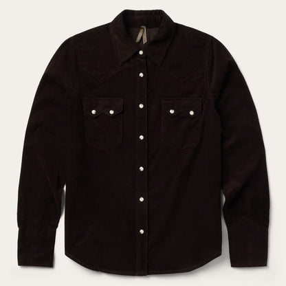 Corduroy Denim Western Shirt | Stetson Brown