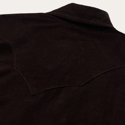 Corduroy Denim Western Shirt | Stetson Brown