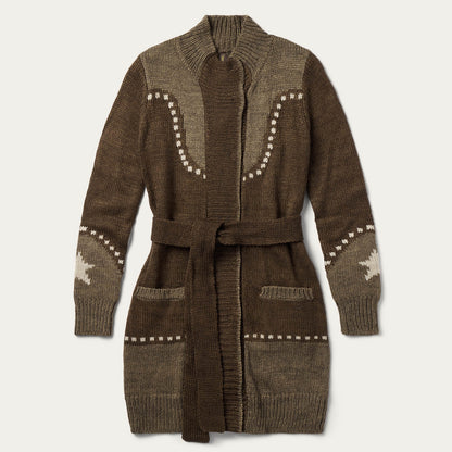 Steer & Star Belted Cardigan | Stetson Brown