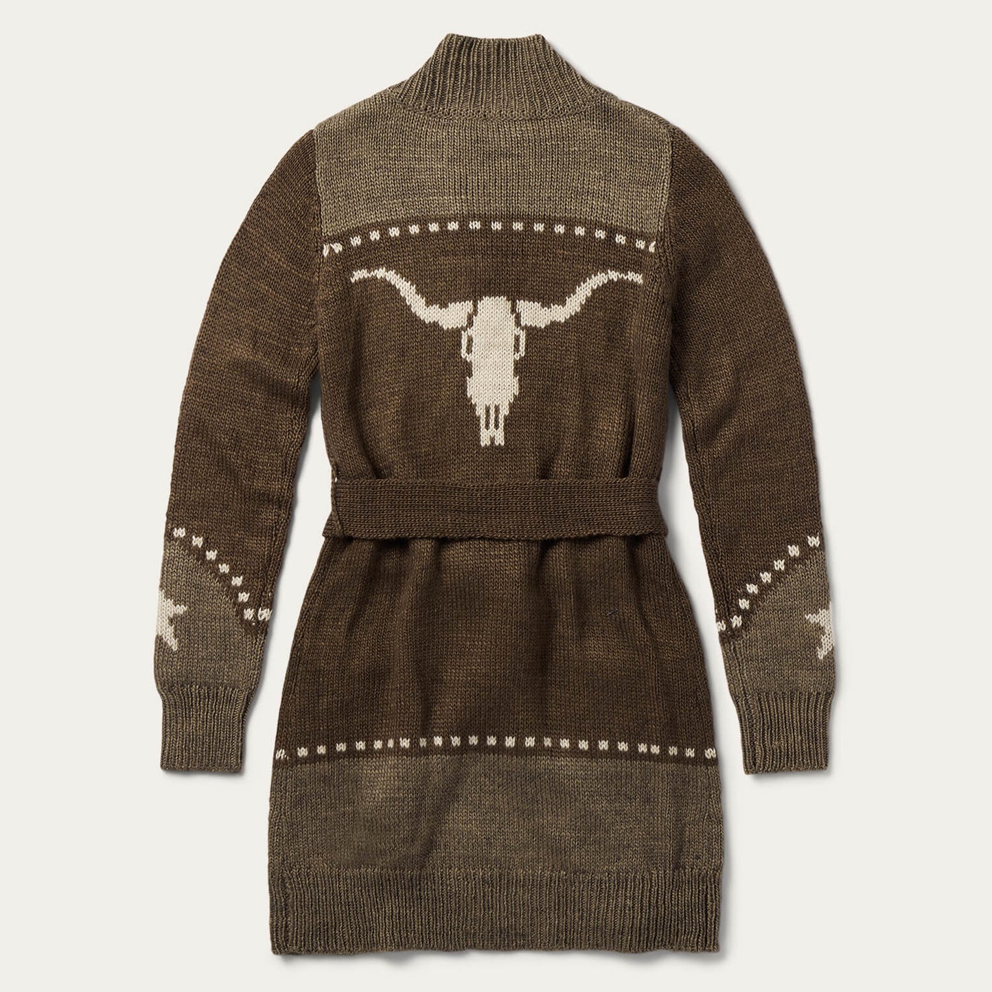 Steer & Star Belted Cardigan | Stetson Brown