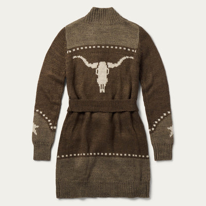 Steer & Star Belted Cardigan | Stetson Brown