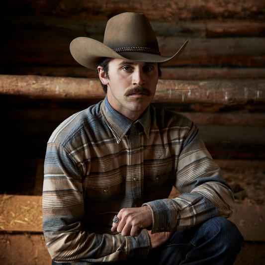 Acoustic 6X Cowboy Hat - Pinch Front Crown | Stetson Driftwood