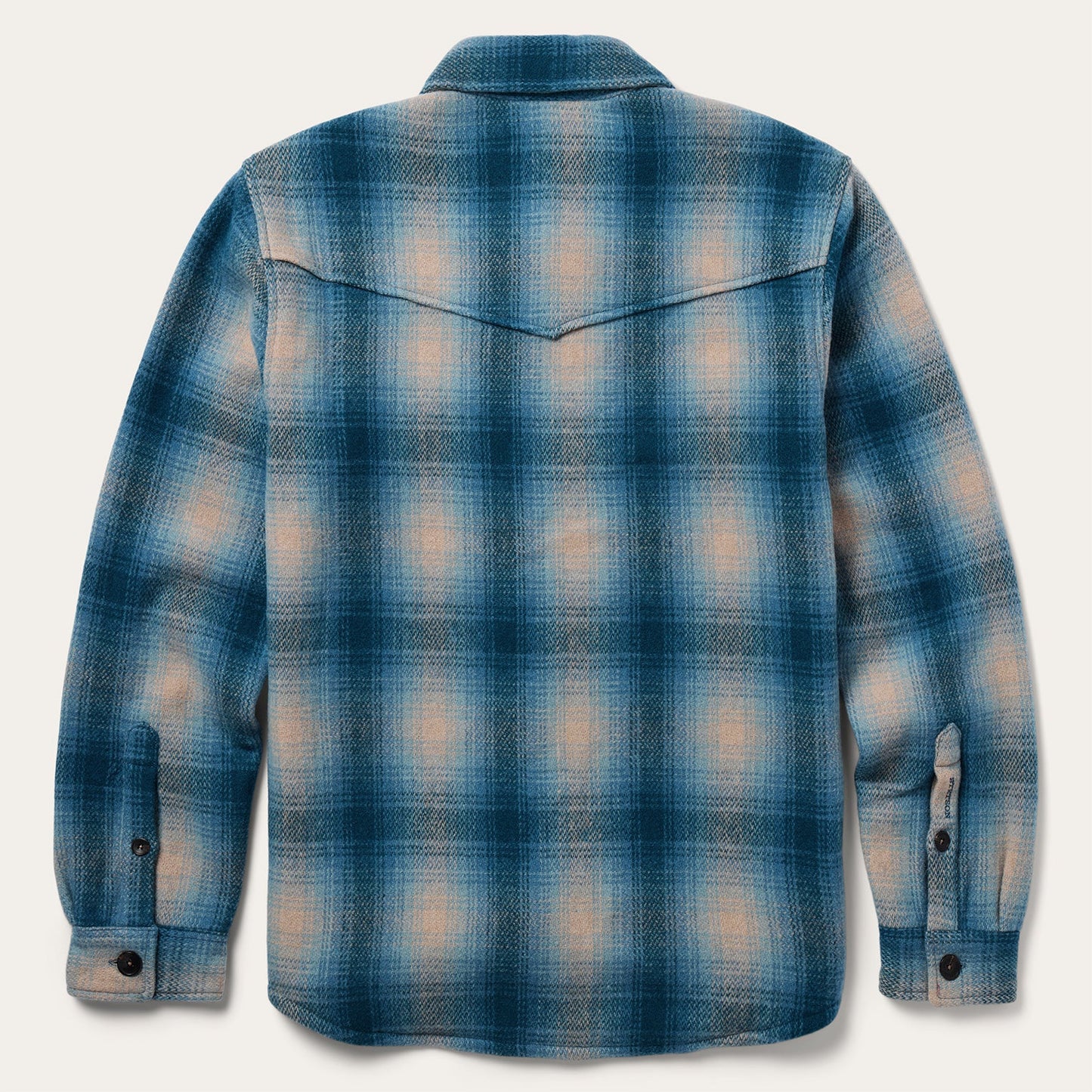 Wool Plaid Shirt Jacket | Stetson Blue