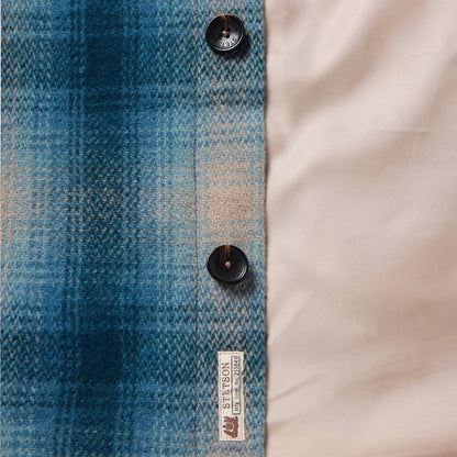 Wool Plaid Shirt Jacket | Stetson Blue