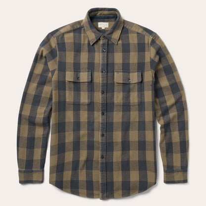 Buffalo Check Flannel Shirt | Stetson Brown