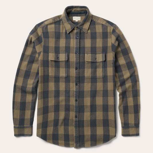 Buffalo Check Flannel Shirt | Stetson Brown