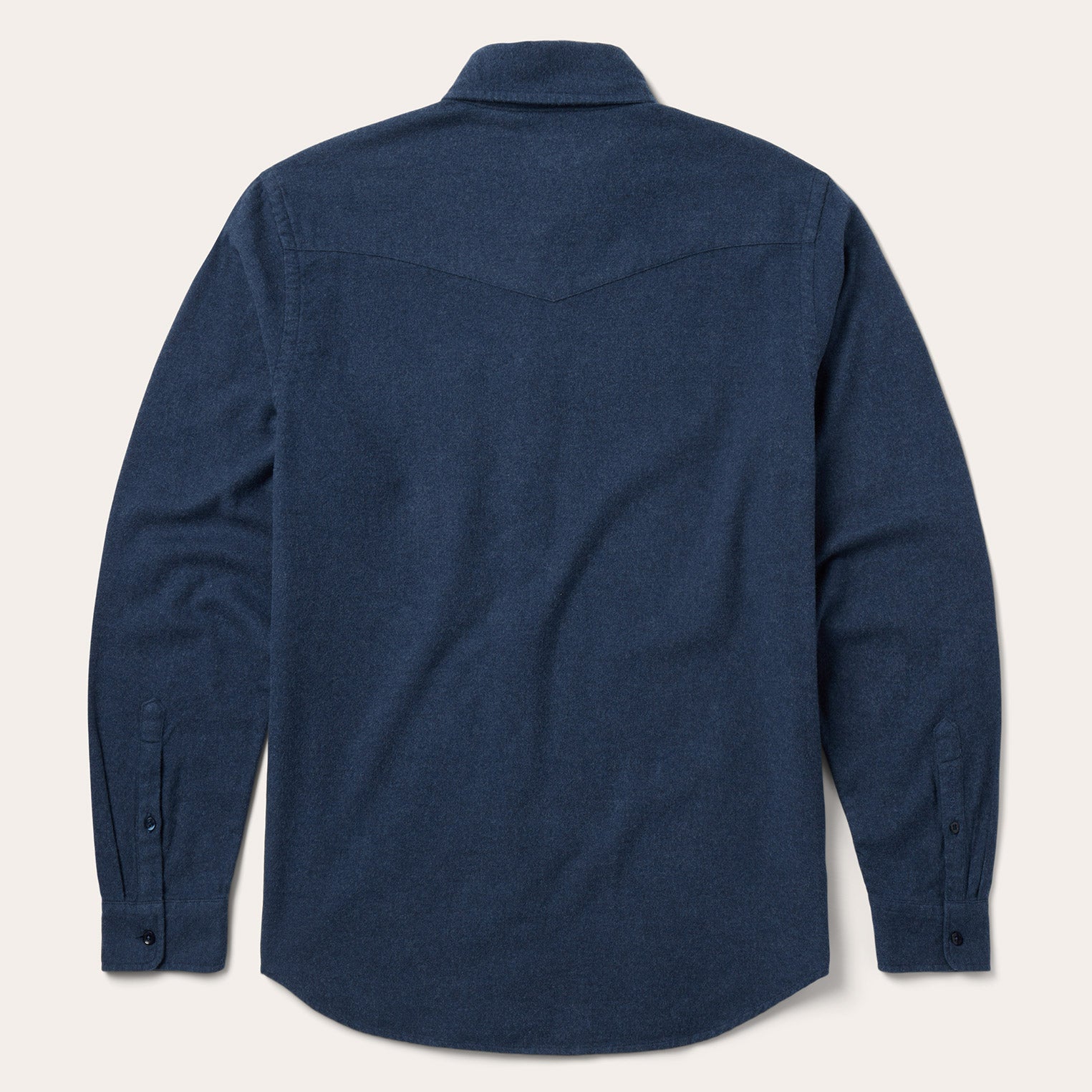 Heathered Flannel Button-Down Shirt | Stetson Blue