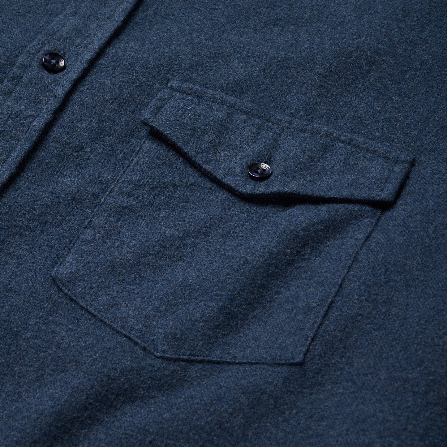Heathered Flannel Button-Down Shirt | Stetson Blue