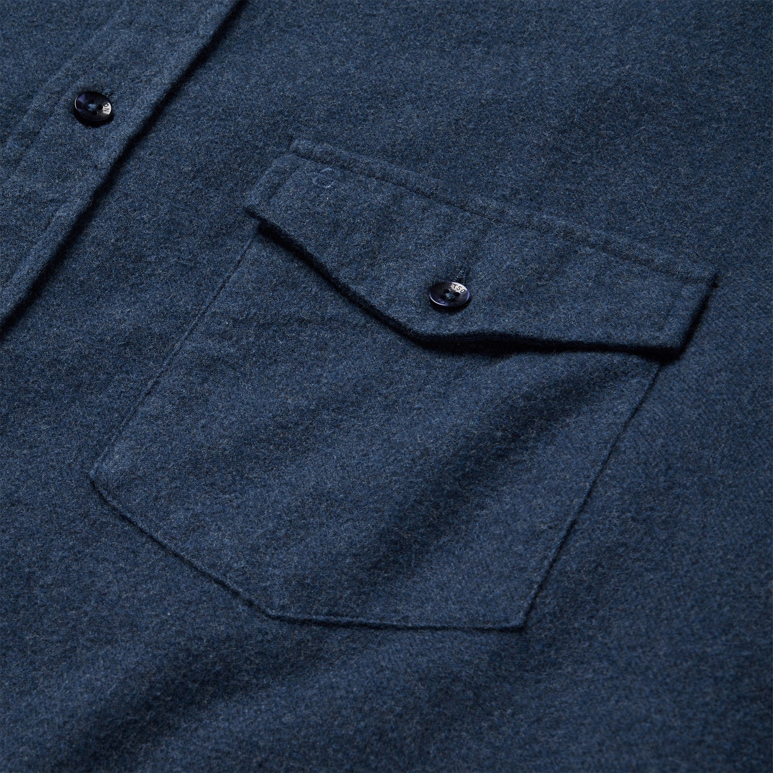 Heathered Flannel Button-Down Shirt | Stetson Blue