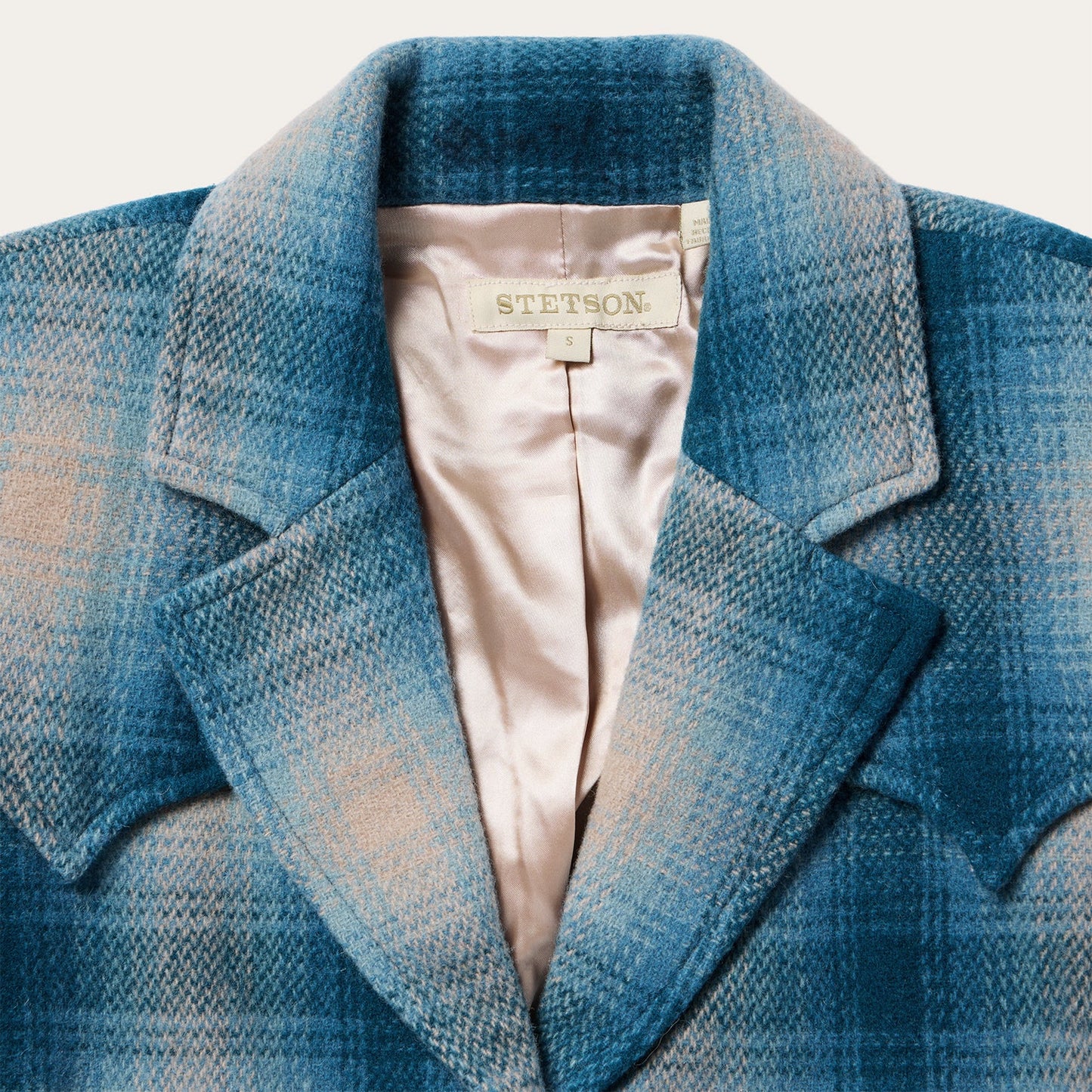 Wool Plaid Western Blazer | Stetson Navy