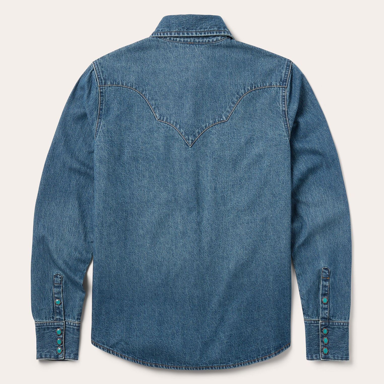 Turquoise Snap Western Denim Shirt | Stetson Blue