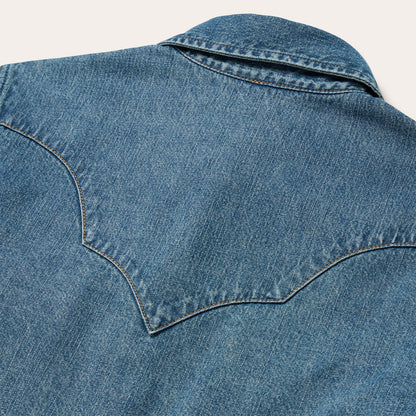 Turquoise Snap Western Denim Shirt | Stetson Blue