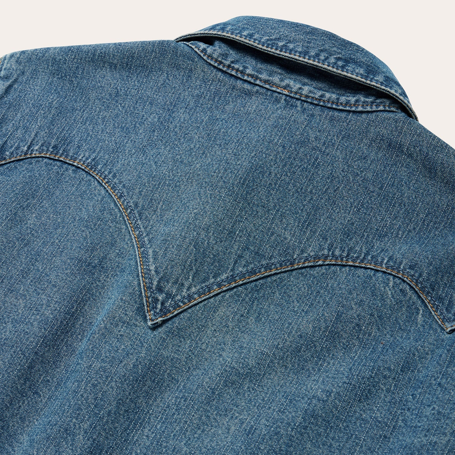 Chocolate Snap Western Denim Shirt | Stetson Blue