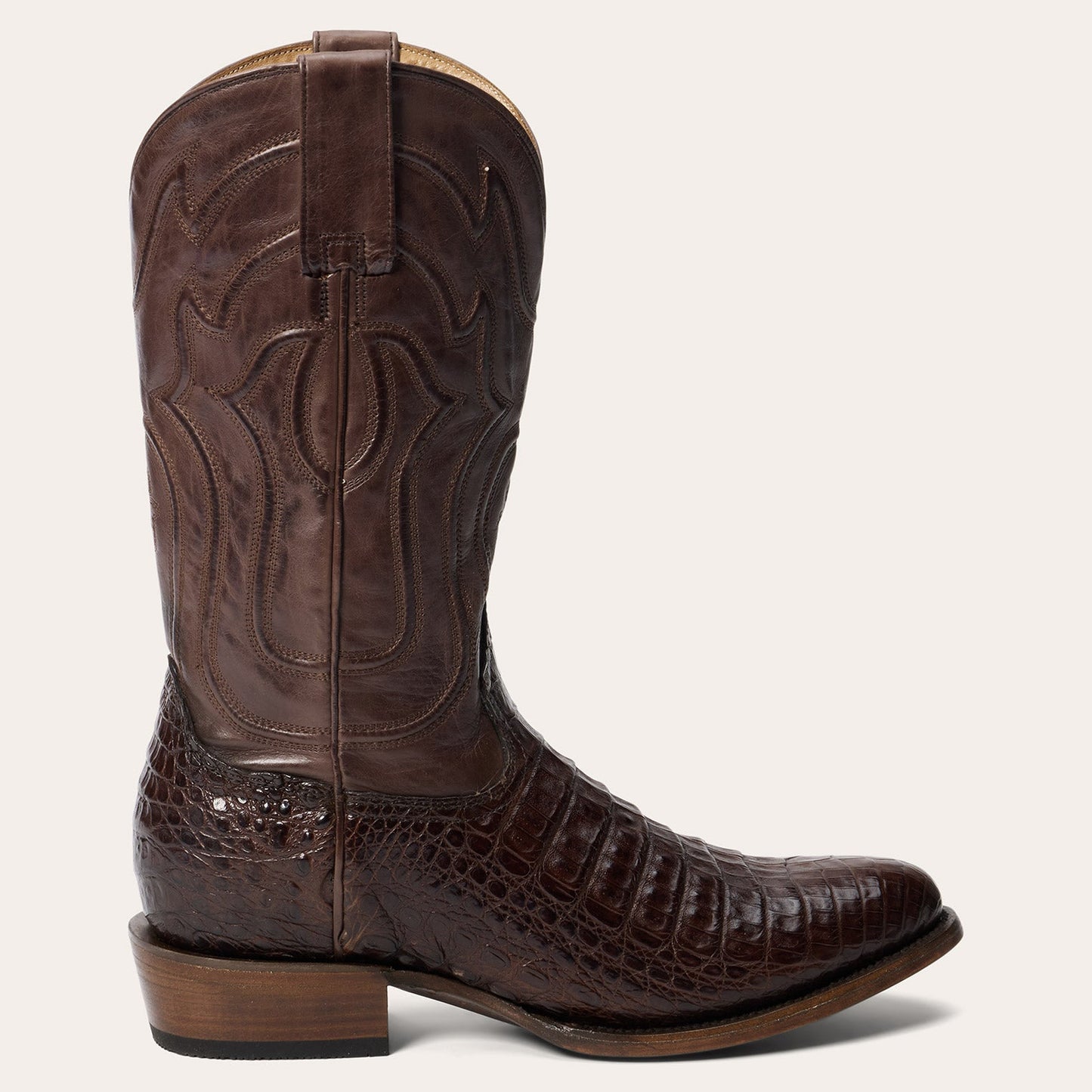 Holliday Caiman Boots | Stetson Tobacco