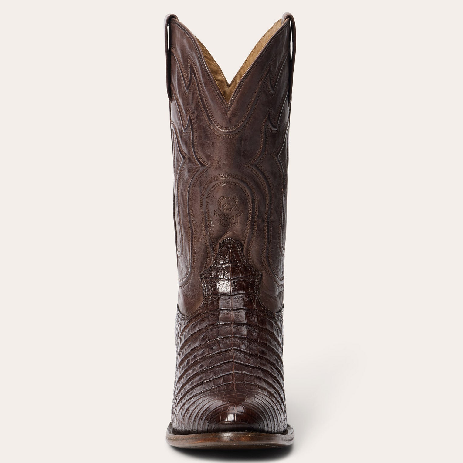 Holliday Caiman Boots | Stetson Tobacco