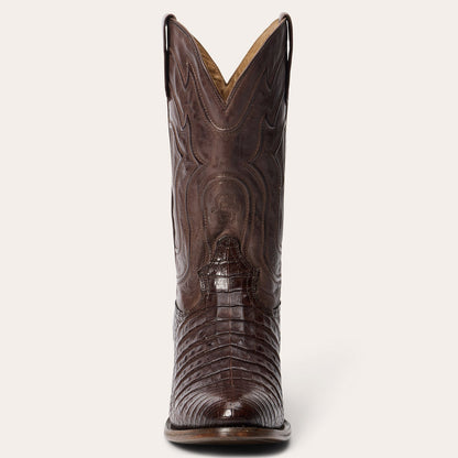 Holliday Caiman Boots | Stetson Tobacco