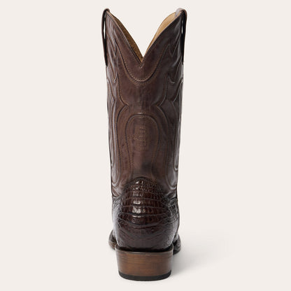 Holliday Caiman Boots | Stetson Tobacco