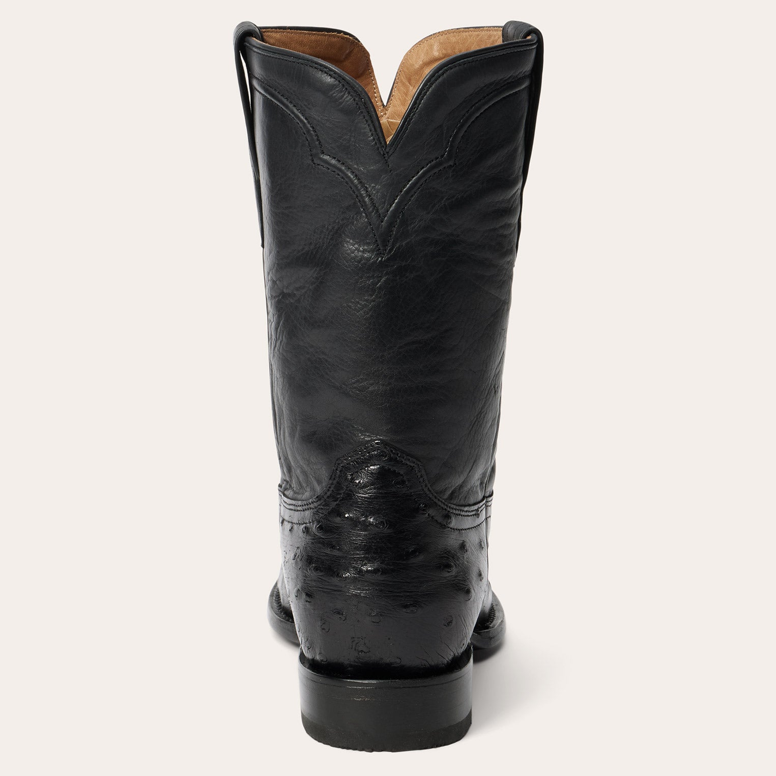 Austin Ostrich Roper Boots | Stetson Black
