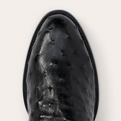 Austin Ostrich Roper Boots | Stetson Black