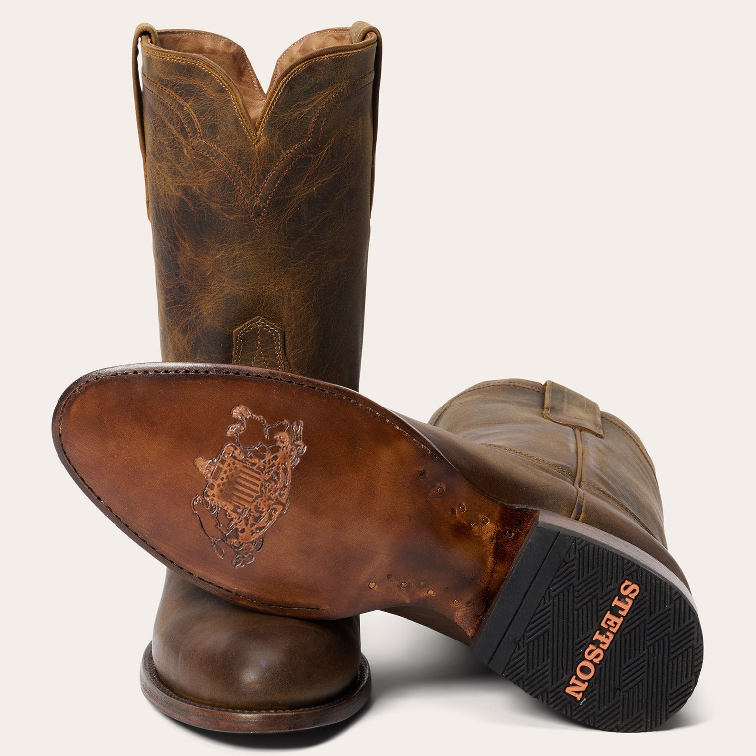 Cassidy Roper Boots | Stetson Oiled Walnut