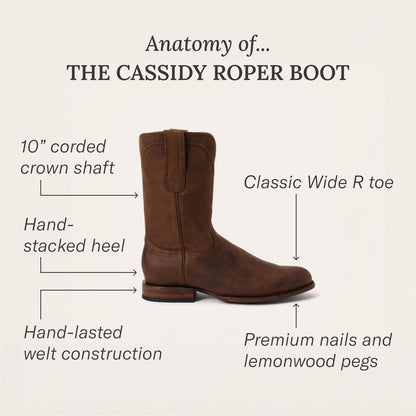 Cassidy Roper Boots | Stetson Oiled Walnut