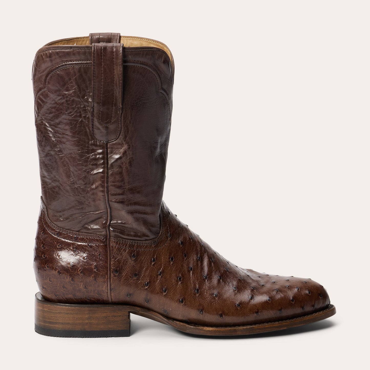 Austin Ostrich Roper Boots | Stetson Tobacco