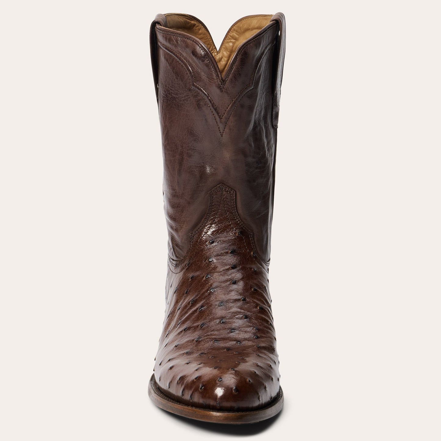 Austin Ostrich Roper Boots | Stetson Tobacco