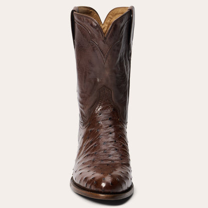 Austin Ostrich Roper Boots | Stetson Tobacco