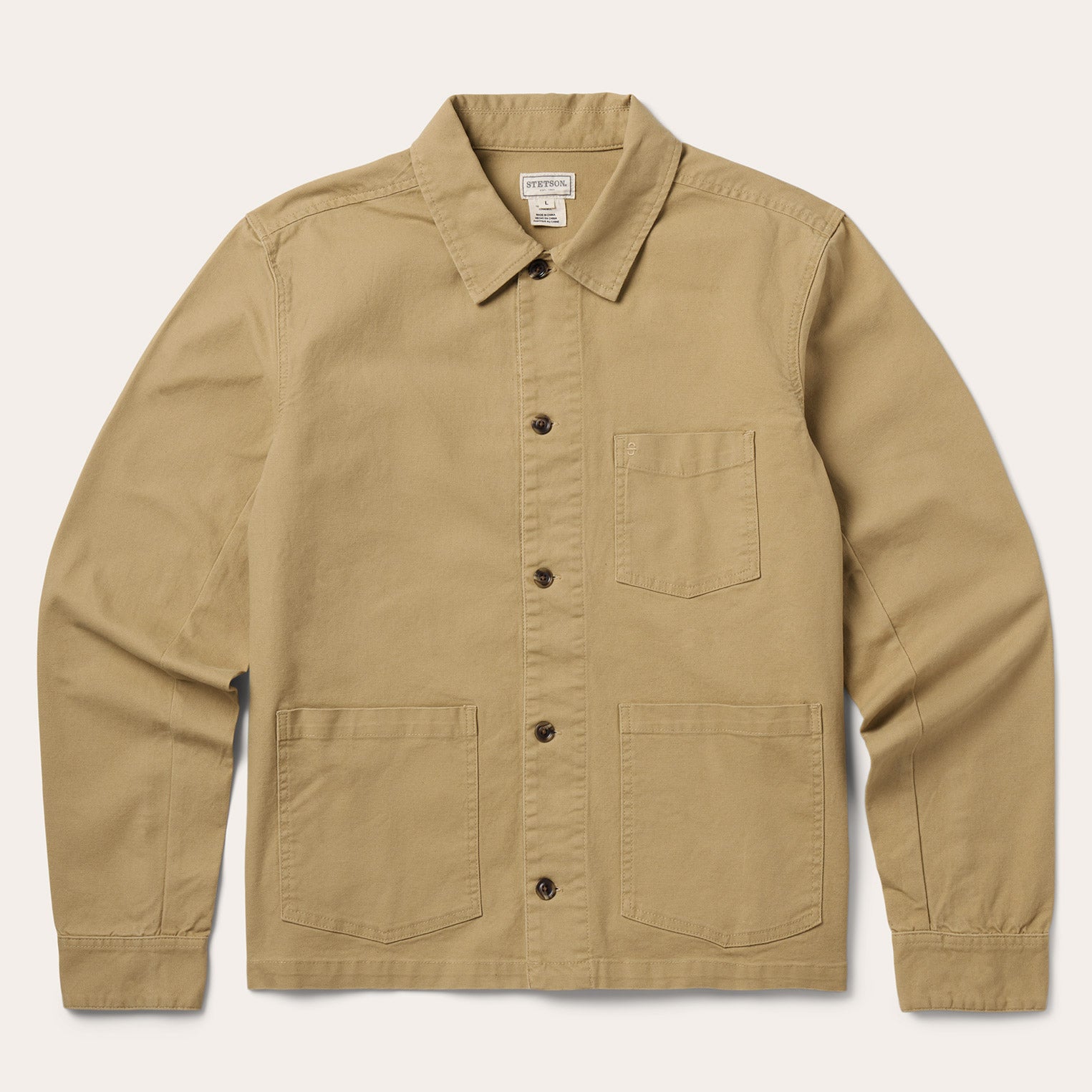 Three Pocket Shirt Jacket | Stetson Tan