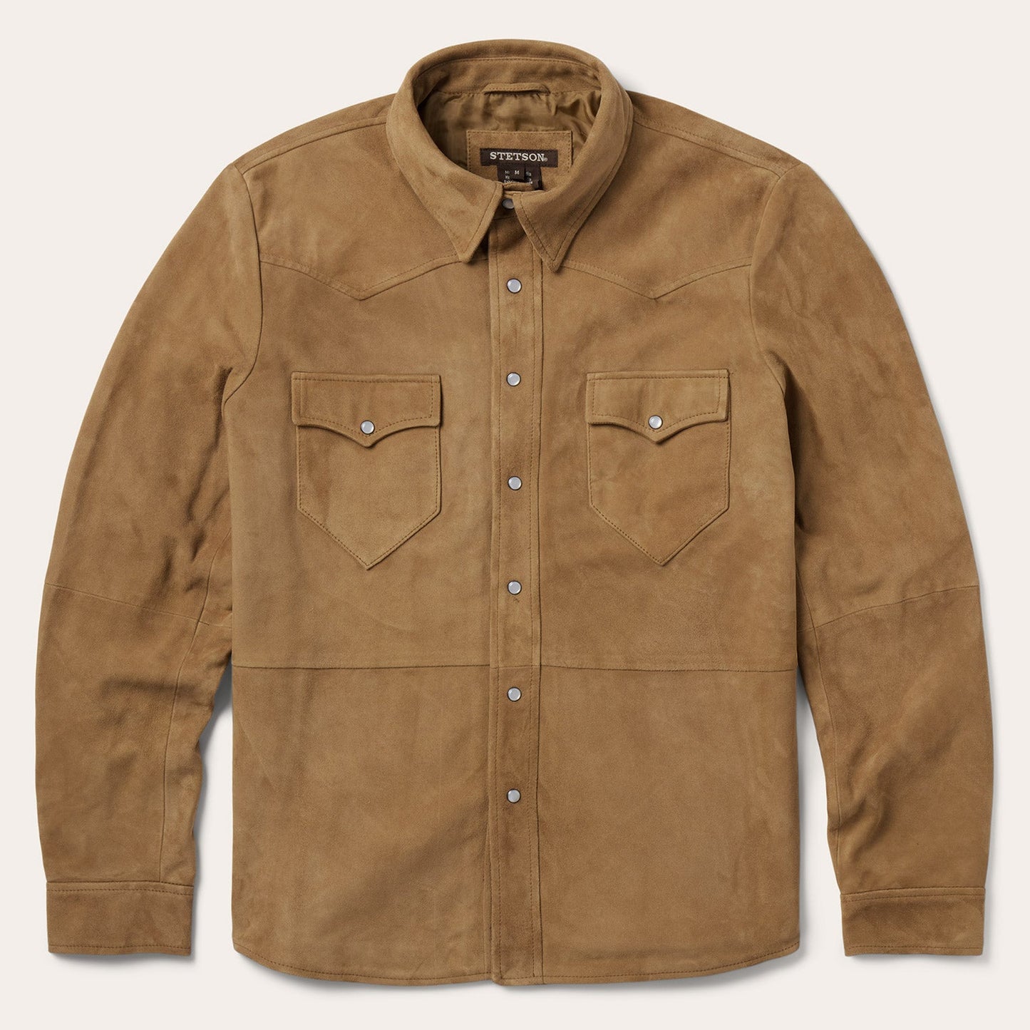 Suede Leather Shirt Jacket | Stetson Brown