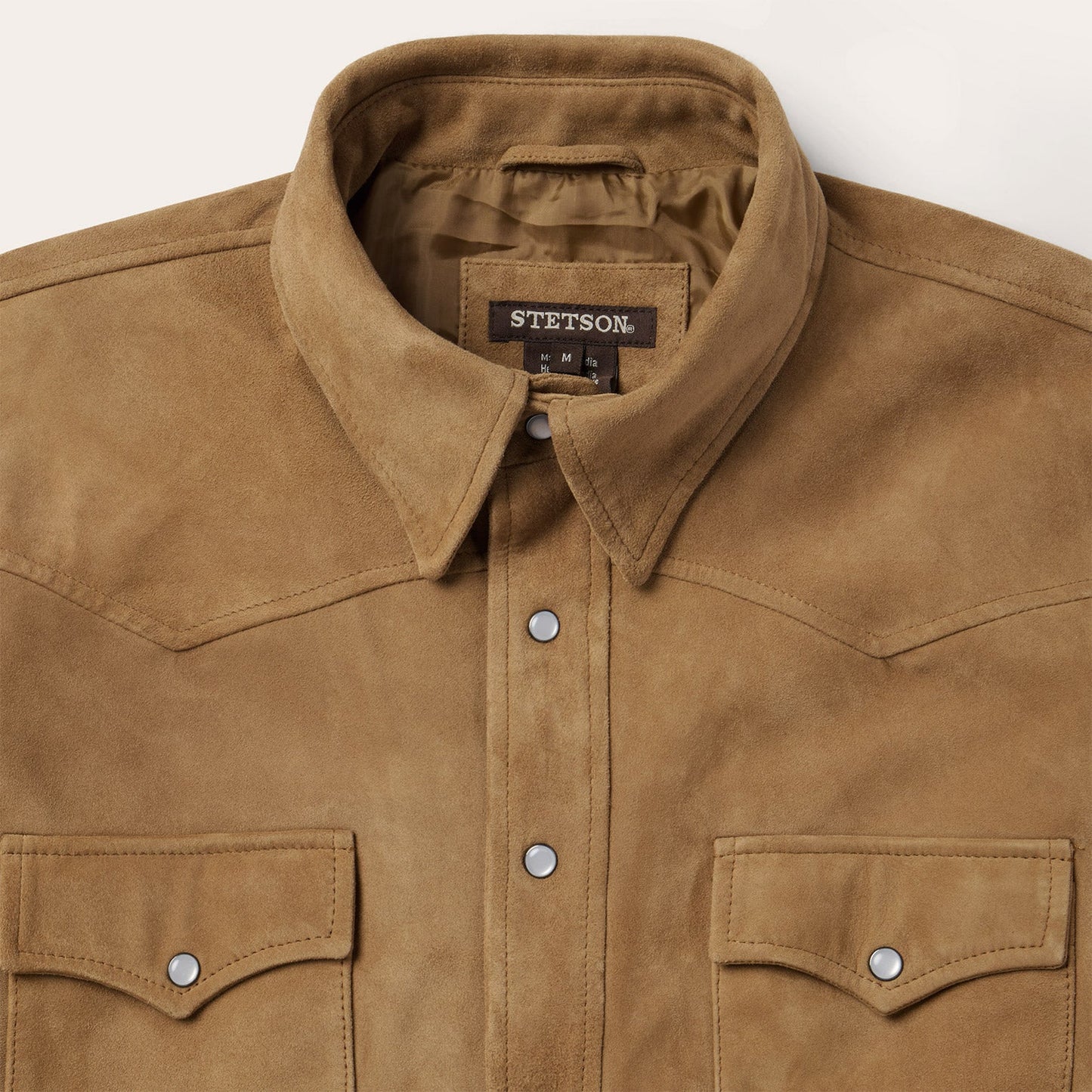 Suede Leather Shirt Jacket | Stetson Brown