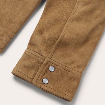 Suede Leather Shirt Jacket | Stetson Brown