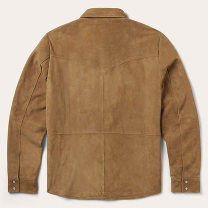 Suede Leather Shirt Jacket | Stetson Brown