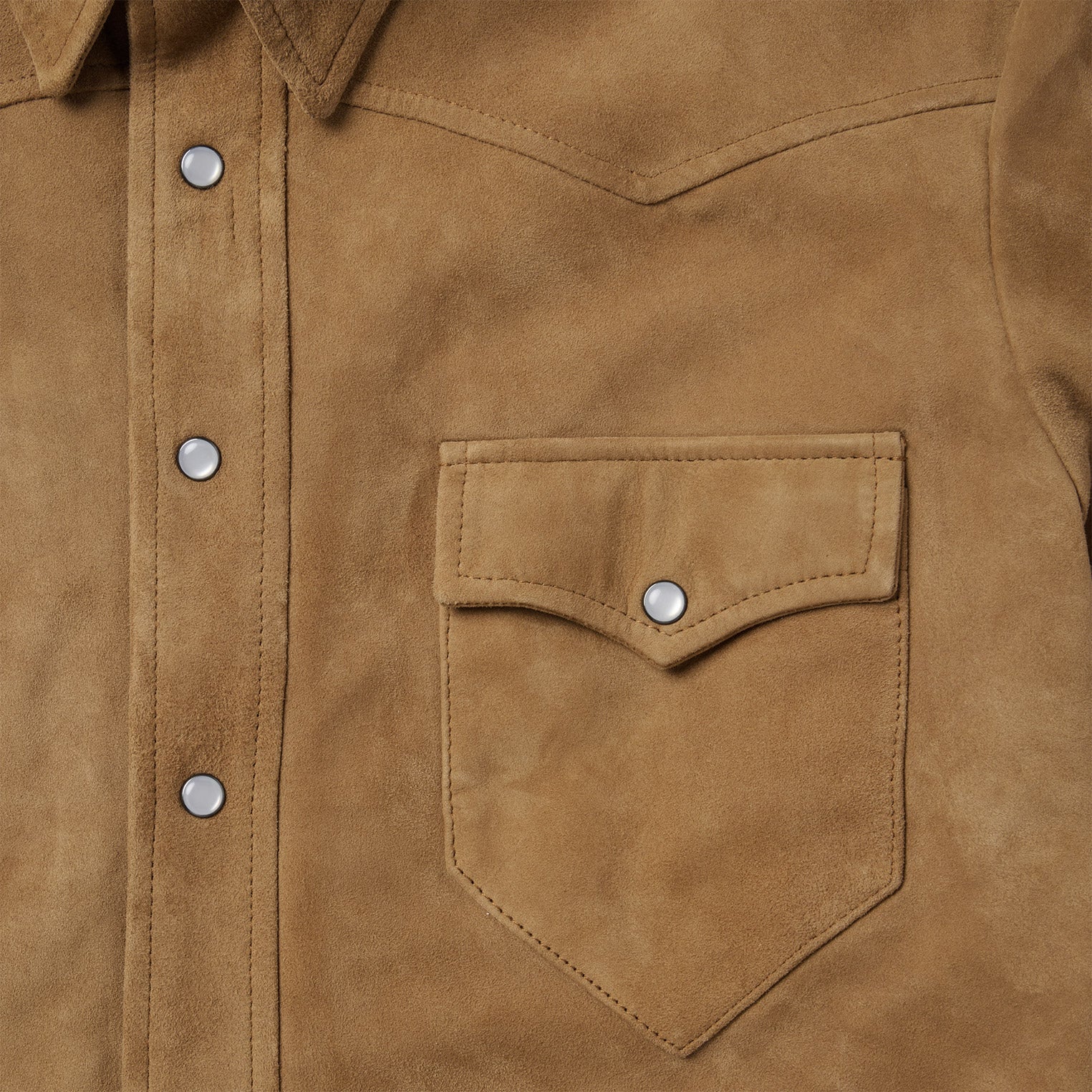 Suede Leather Shirt Jacket | Stetson Brown