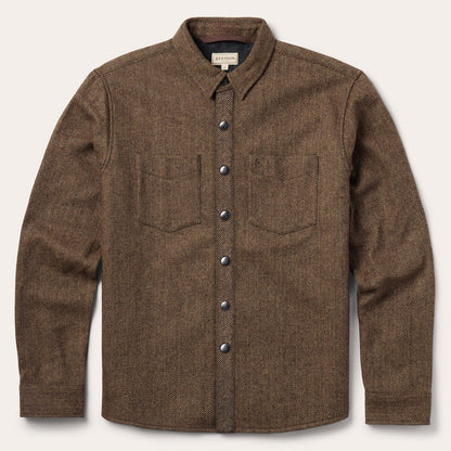 Herringbone Shirt Jacket | Stetson Brown