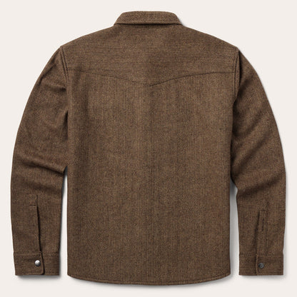 Herringbone Shirt Jacket | Stetson Brown