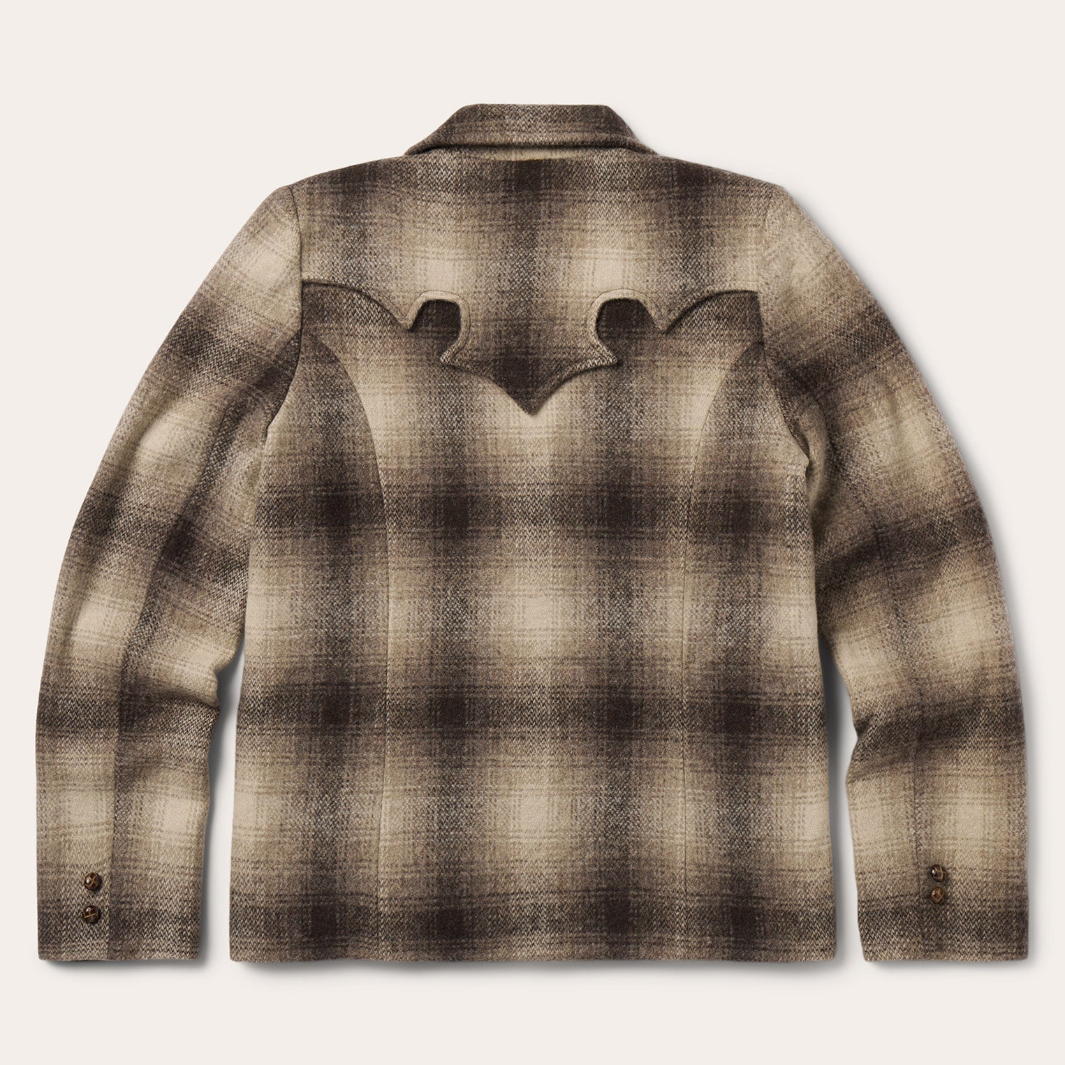 Wool Plaid Western Blazer | Stetson Brown