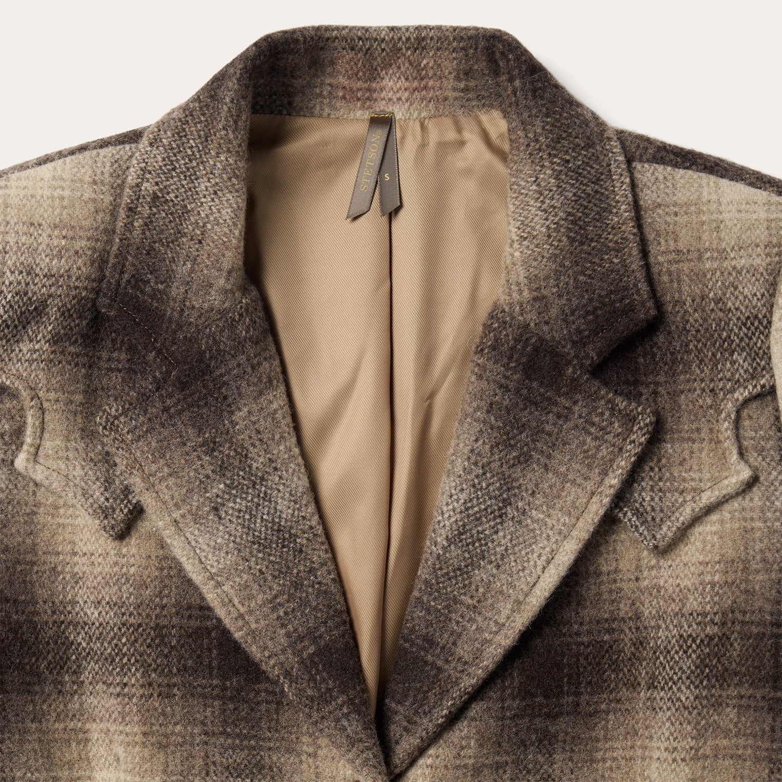 Wool Plaid Western Blazer | Stetson Brown