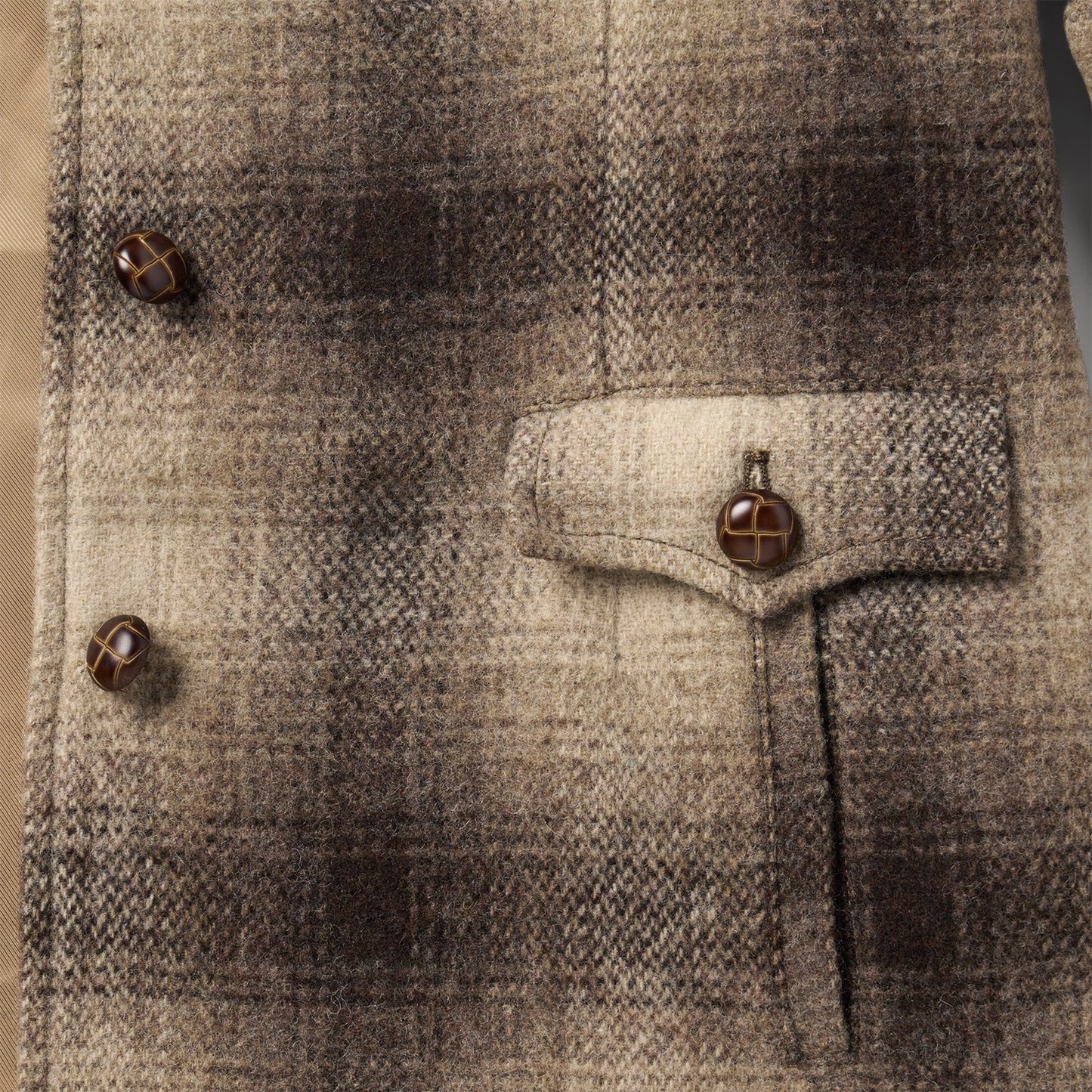 Wool Plaid Western Blazer | Stetson Brown