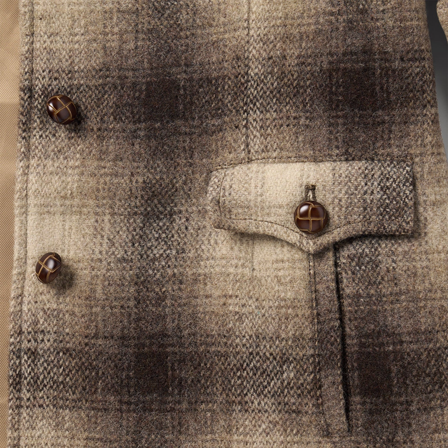 Wool Plaid Western Blazer | Stetson Brown