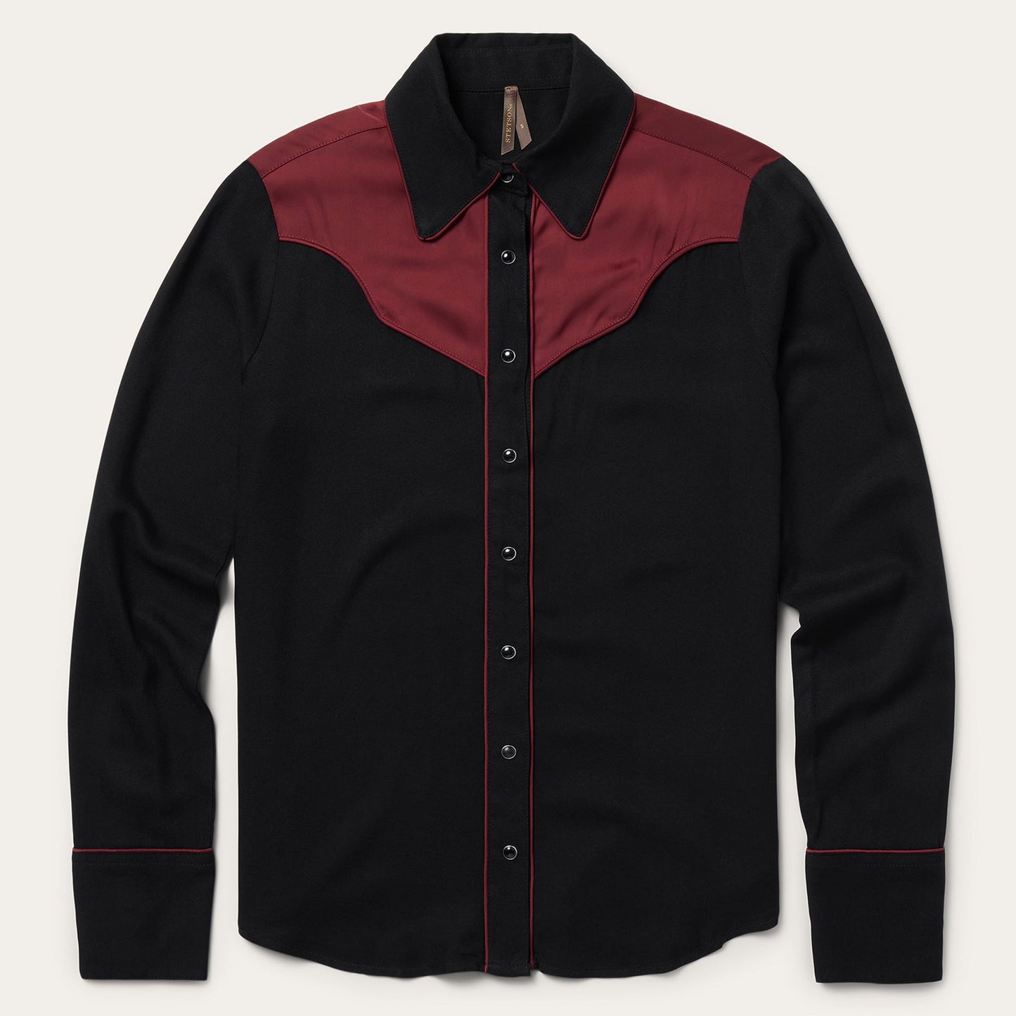 Piped Western Blouse | Stetson Black