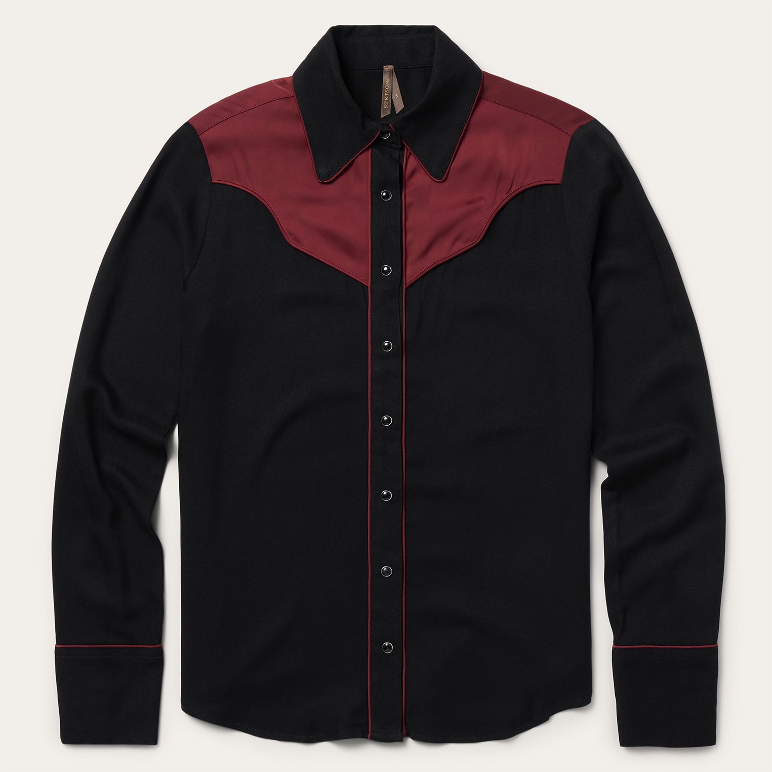 Piped Western Blouse | Stetson Black