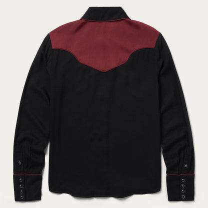Piped Western Blouse | Stetson Black