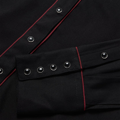 Piped Western Blouse | Stetson Black